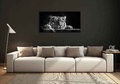 Cuadro de cristal templado moderno horizontal Tigre