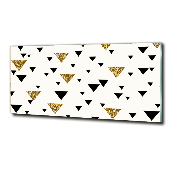 Impresión en cristal con acabado brillante horizontal Fondo de triángulos