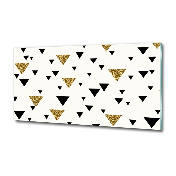 Impresión en cristal con acabado brillante horizontal Fondo de triángulos