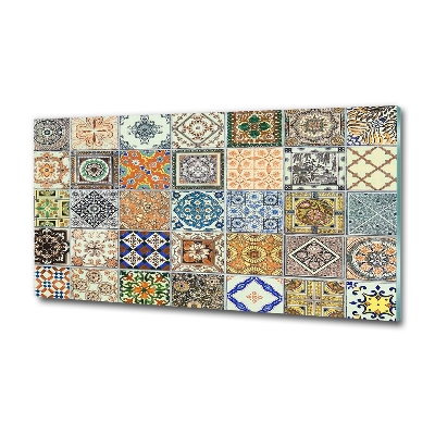 Cuadro decorativo de vidrio para salón horizontal Azulejos de cerámica