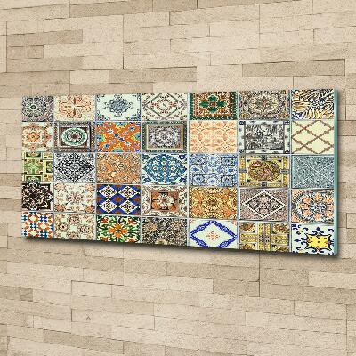 Cuadro decorativo de vidrio para salón horizontal Azulejos de cerámica