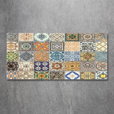 Cuadro decorativo de vidrio para salón horizontal Azulejos de cerámica