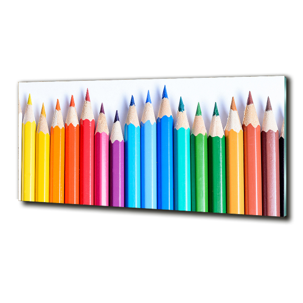 Foto en cristal de alta calidad con impresión uv horizontal Lápices de colores