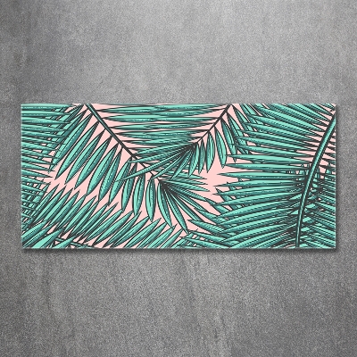 Impresión en cristal con acabado brillante horizontal hojas de palma