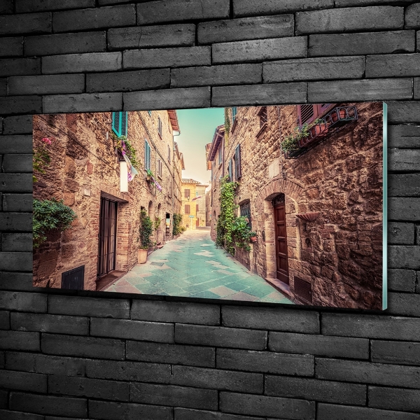 Impresión en cristal con acabado brillante horizontal calles italianas