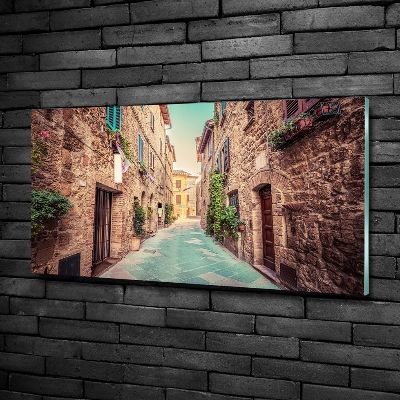 Impresión en cristal con acabado brillante horizontal calles italianas