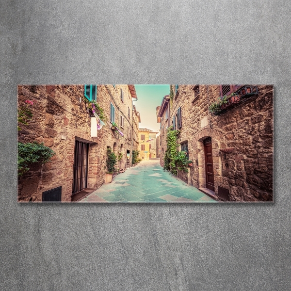 Impresión en cristal con acabado brillante horizontal calles italianas