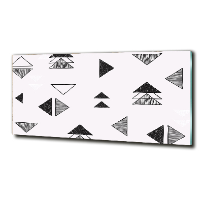 Foto en cristal de alta calidad con impresión uv horizontal Fondo de triángulos