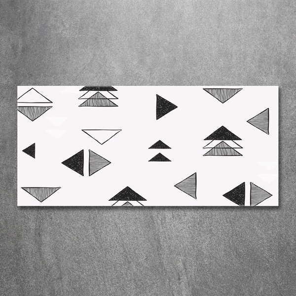 Foto en cristal de alta calidad con impresión uv horizontal Fondo de triángulos