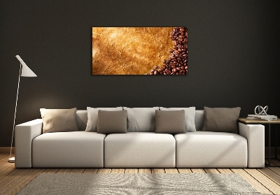 Impresión en cristal con acabado brillante horizontal Granos de café