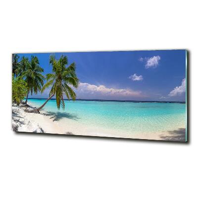 Impresión en cristal con acabado brillante horizontal Panorama de la playa
