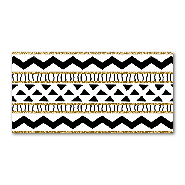 Cuadro decorativo de vidrio para salón horizontal origen étnico