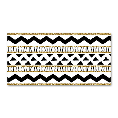 Cuadro decorativo de vidrio para salón horizontal origen étnico