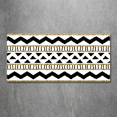 Cuadro decorativo de vidrio para salón horizontal origen étnico