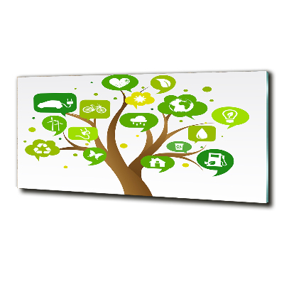 Impresión en cristal con acabado brillante horizontal Árbol ecológico