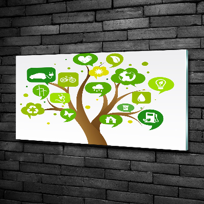 Impresión en cristal con acabado brillante horizontal Árbol ecológico