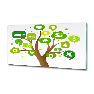 Impresión en cristal con acabado brillante horizontal Árbol ecológico