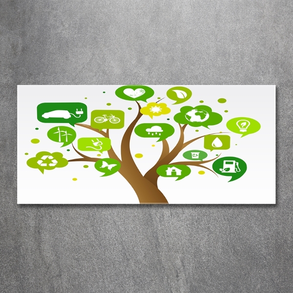 Impresión en cristal con acabado brillante horizontal Árbol ecológico