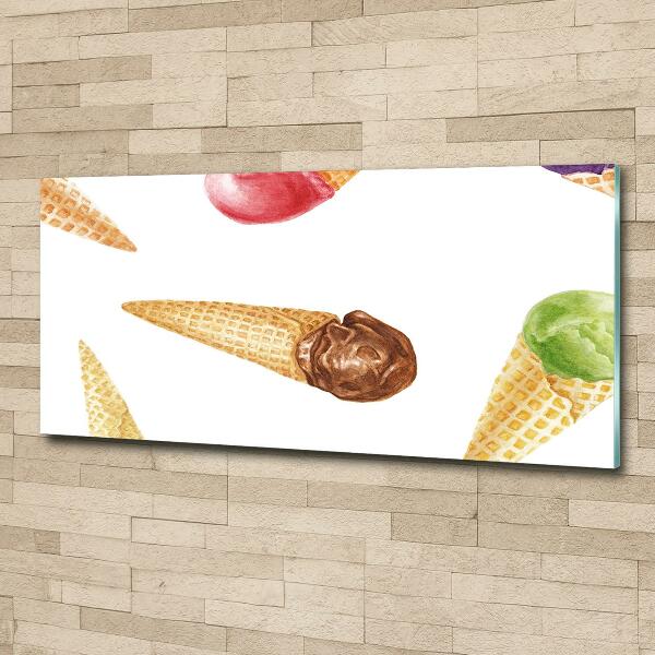 Foto en cristal de alta calidad con impresión uv horizontal Helado