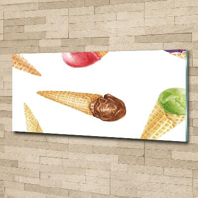 Foto en cristal de alta calidad con impresión uv horizontal Helado