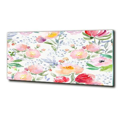 Impresión en cristal con acabado brillante horizontal Amapolas