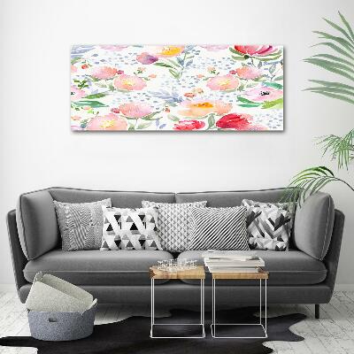 Impresión en cristal con acabado brillante horizontal Amapolas