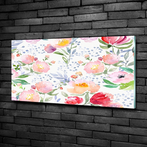 Impresión en cristal con acabado brillante horizontal Amapolas
