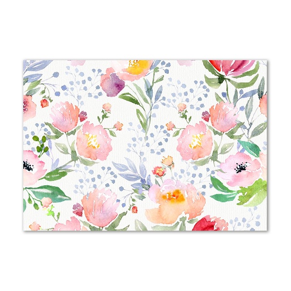 Impresión en cristal con acabado brillante horizontal Amapolas