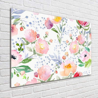 Impresión en cristal con acabado brillante horizontal Amapolas