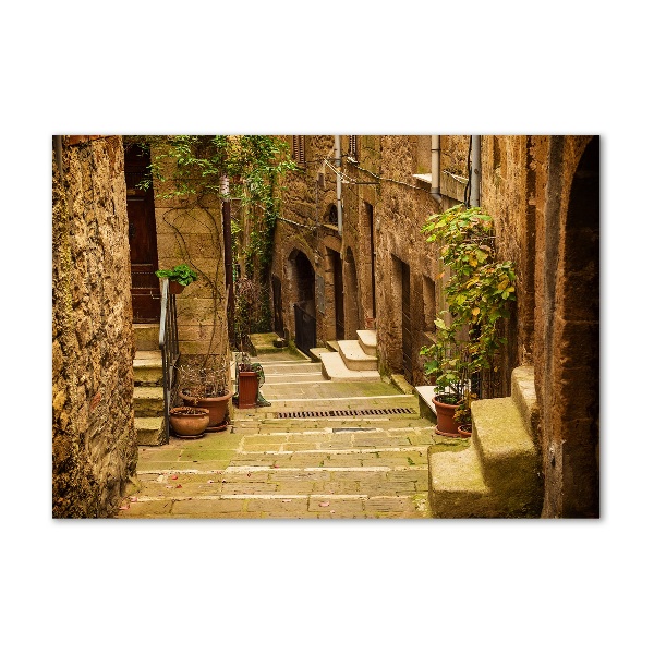 Cuadro de cristal templado moderno horizontal calles italianas