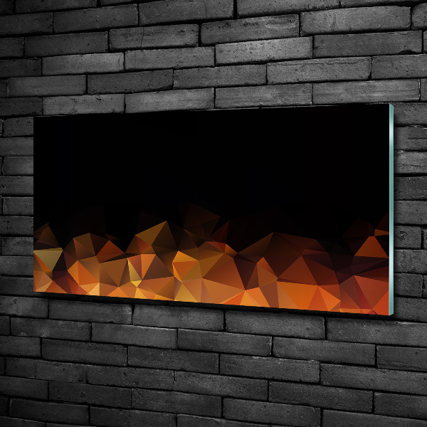 Cuadro decorativo de vidrio para salón horizontal Abstracción