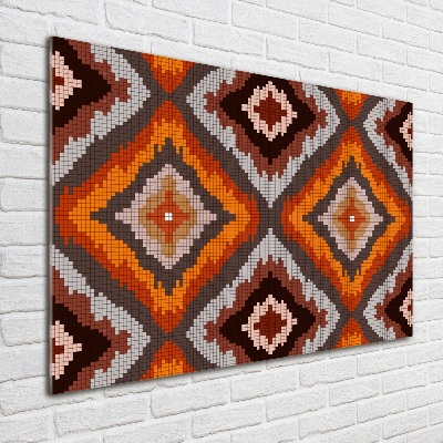 Cuadro de cristal templado moderno horizontal Fondo retro