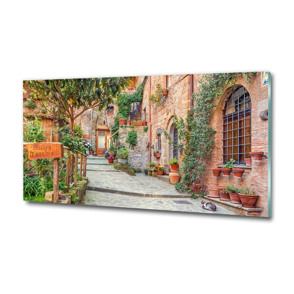 Foto en cristal de alta calidad con impresión uv horizontal calles italianas