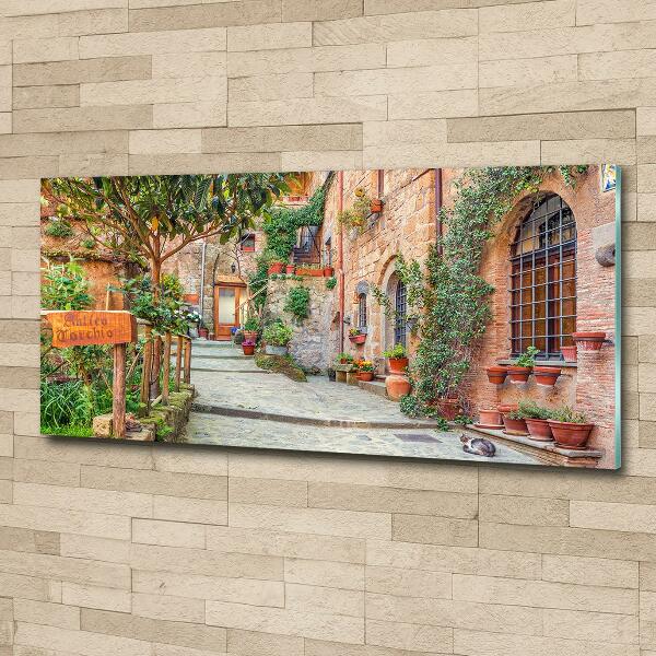 Foto en cristal de alta calidad con impresión uv horizontal calles italianas