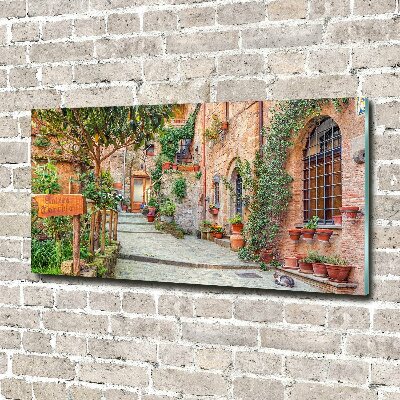 Foto en cristal de alta calidad con impresión uv horizontal calles italianas