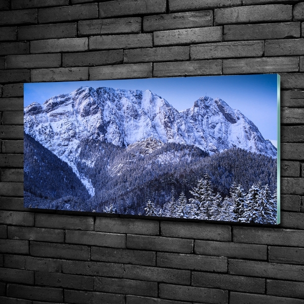Foto en cristal de alta calidad con impresión uv horizontal Montañas Tatra de Giewont