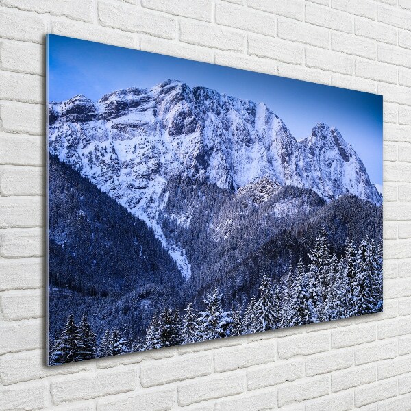 Foto en cristal de alta calidad con impresión uv horizontal Montañas Tatra de Giewont