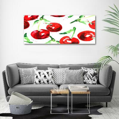 Cuadro de cristal templado moderno horizontal Guindas