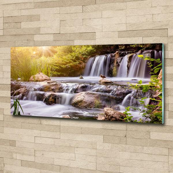 Impresión en cristal con acabado brillante horizontal Cascada