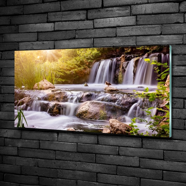 Impresión en cristal con acabado brillante horizontal Cascada