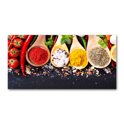 Foto en cristal de alta calidad con impresión uv horizontal Mezcla de especias