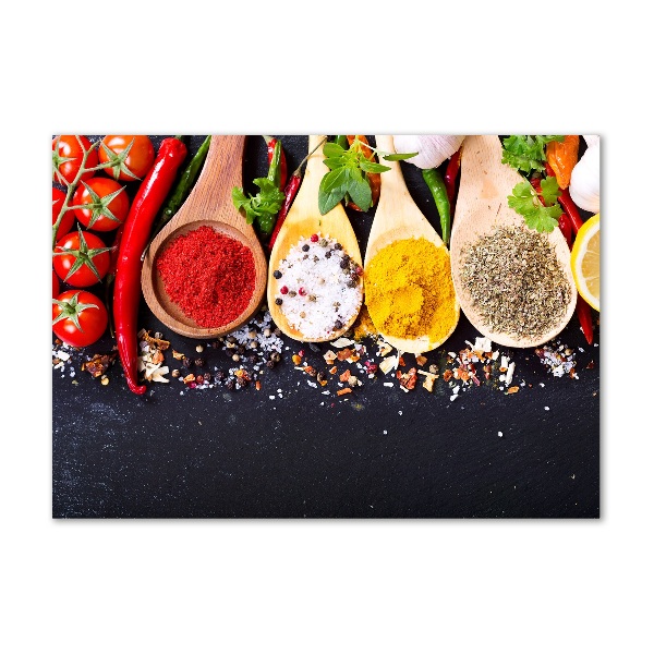 Foto en cristal de alta calidad con impresión uv horizontal Mezcla de especias