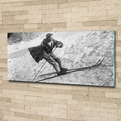Impresión en cristal con acabado brillante horizontal Esquiador