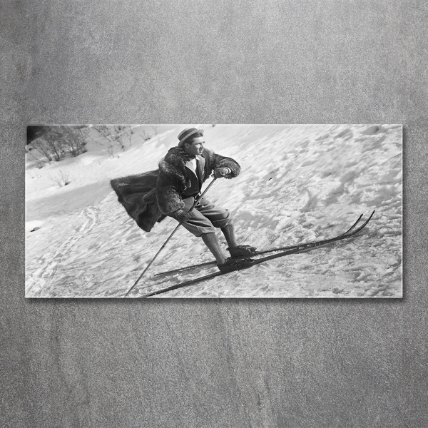Impresión en cristal con acabado brillante horizontal Esquiador