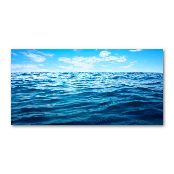 Cuadro decorativo de vidrio para salón horizontal Agua de mar