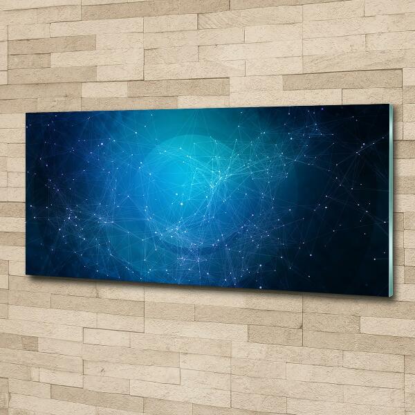 Cuadro decorativo de vidrio para salón horizontal Constelación