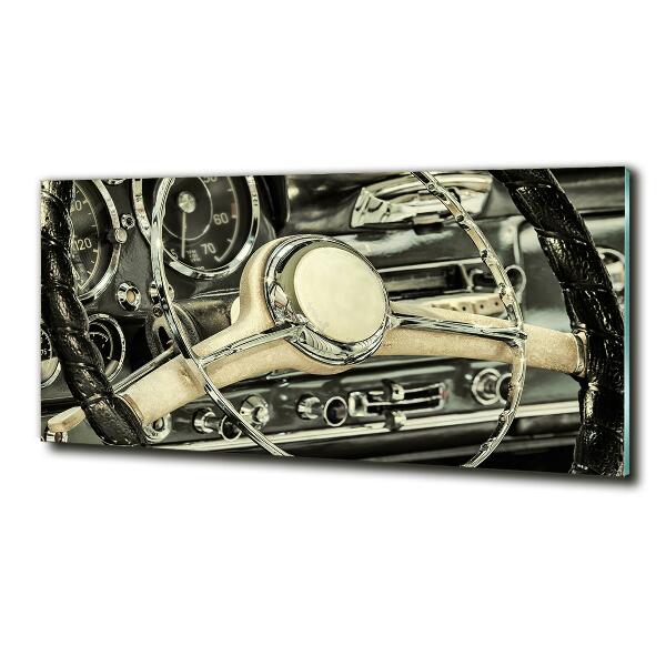 Cuadro decorativo de vidrio para salón horizontal Carbriolet