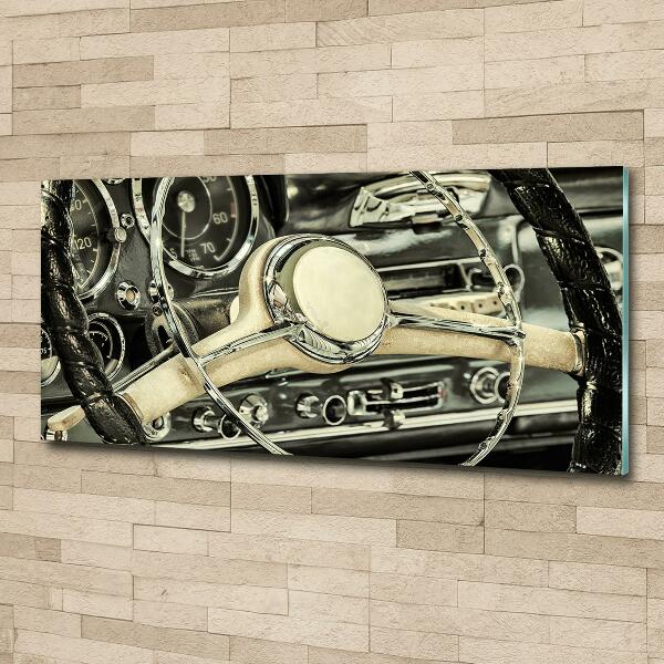 Cuadro decorativo de vidrio para salón horizontal Carbriolet