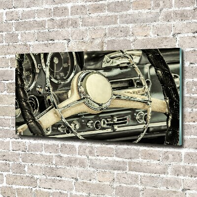 Cuadro decorativo de vidrio para salón horizontal Carbriolet