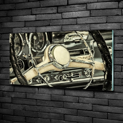 Cuadro decorativo de vidrio para salón horizontal Carbriolet